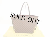 LOUIS VUITTON Damier Leather Brown Tote&Shoppers Neverfull MM #4733