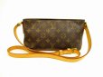 Photo1: LOUIS VUITTON Monogram Leather Brown Cross-body Bag Purse Trotteur #4736 (1)