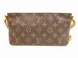 Photo2: LOUIS VUITTON Monogram Leather Brown Cross-body Bag Purse Trotteur #4736 (2)