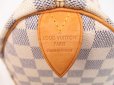 Photo10: LOUIS VUITTON Damier Azur Leather White Hand Bag Purse Speedy30 #4737