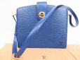 Photo1: LOUIS VUITTON Epi Leather Blue Messenger&Cross-body Bag Capucines #4741 (1)