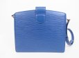 Photo2: LOUIS VUITTON Epi Leather Blue Messenger&Cross-body Bag Capucines #4741 (2)