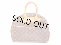 LOUIS VUITTON Monogram Leather Brown Hand Bag Boring Vanity Deauville #4751