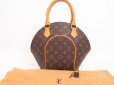 Photo1: LOUIS VUITTON Monogram Leather Brown Hand Bag Purse Ellipse PM #4757 (1)