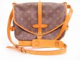 Photo1: LOUIS VUITTON Monogram Leather Brown Cross-body Bag Saumur MM 30 #4760 (1)