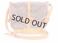 LOUIS VUITTON Monogram Leather Brown Cross-body Bag Saumur MM 30 #4760