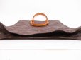 Photo5: LOUIS VUITTON Monogram Leather Brown Hand Bag Tote Bag Sac Plat #4765