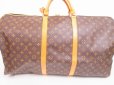 Photo2: LOUIS VUITTON Monogram Leather Brown Gym Bag Keepall 60 Bandouliere #4773 (2)