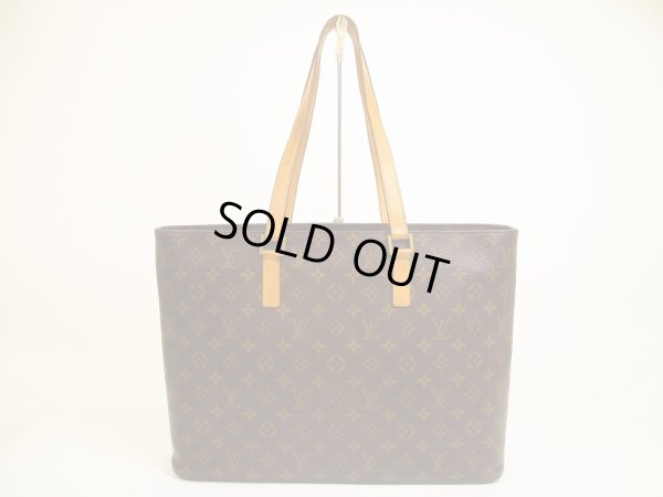 Photo1: LOUIS VUITTON Monogram Leather Brown Tote&Shoppers Bag Luco #4783