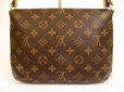 Photo2: LOUIS VUITTON Monogram Leather Brown Shoulder Bag Musette Tango Short #4784 (2)