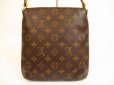 Photo2: LOUIS VUITTON Monogram Leatger Brown Shoulder Bag Musette Salsa Short #4785 (2)