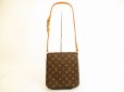 Photo1: LOUIS VUITTON Monogram Leatger Brown Shoulder Bag Musette Salsa Short #4786 (1)