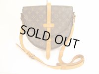 LOUIS VUITTON Monogram Leather Brown Cross-body Bag Chantilly GM #4796