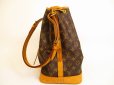 Photo4: LOUIS VUITTON Monogram Leather Brown Shoulder Bag Purse Noe #4797