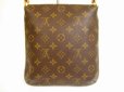 Photo2: LOUIS VUITTON Monogram Leatger Brown Shoulder Bag Musette Salsa Short #4798 (2)