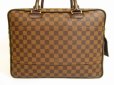 Photo2: LOUIS VUITTON Damier Leather Brown Business Case Hand Bag Purse Icare #4799 (2)