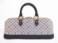 Photo1: LOUIS VUITTON Monogram Mini Canvas Brown Hand Bag Alma Long #4802 (1)