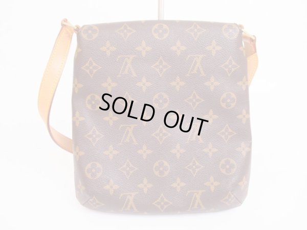 Photo2: LOUIS VUITTON Monogram Leatger Brown Shoulder Bag Musette Salsa Short #4803