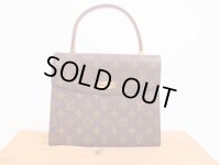 LOUIS VUITTON Monogram Leather Brown Hand Bag Purse Malesherbes #4816