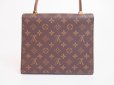 Photo2: LOUIS VUITTON Monogram Leather Brown Hand Bag Purse Malesherbes #4816 (2)