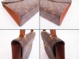 Photo6: LOUIS VUITTON Monogram Leather Brown Hand Bag Purse Malesherbes #4816