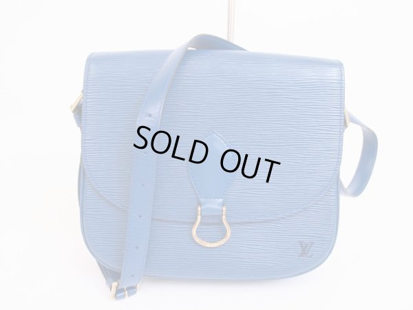 Photo1: LOUIS VUITTON Epi Leather Blue Cross-body Bag Saint Cloud GM #4817