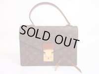 LOUIS VUITTON Monogram Leather Brown Hand Bag Purse Concorde #4834