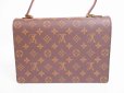 Photo2: LOUIS VUITTON Monogram Leather Brown Hand Bag Purse Concorde #4834 (2)