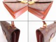 Photo6: LOUIS VUITTON Monogram Leather Brown Hand Bag Purse Concorde #4834