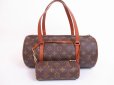 Photo1: LOUIS VUITTON Monogram Leather Brown Hand Bag Papillon 30 w/Pouch #3836 (1)