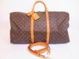 Photo1: LOUIS VUITTON Monogram Leather Brown Gym Bag Keepall 60 Bandouliere #4837 (1)