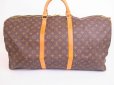 Photo2: LOUIS VUITTON Monogram Leather Brown Gym Bag Keepall 60 Bandouliere #4837 (2)