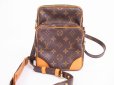 Photo1: LOUIS VUITTON Monogram Leather Brown Cross-body Bag Purse Amazon #4843 (1)