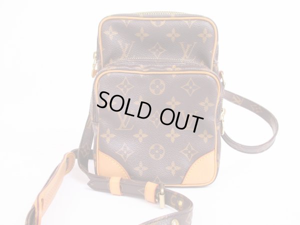 Photo1: LOUIS VUITTON Monogram Leather Brown Cross-body Bag Purse Amazon #4843