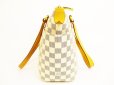 Photo4: LOUIS VUITTON Damier Azur White Leather Shoppers Bag Purse Totally PM #4860