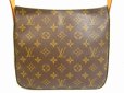 Photo2: LOUIS VUITTON Monogram Leather Brown Shoulder Bag Looping MM #4866 (2)