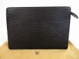 Photo1: LOUIS VUITTON Epi Leather Blacks Clutch Bag Purse Pochette Homme #4867 (1)