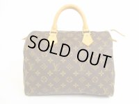 LOUIS VUITTON Monogram Leather Brown Hand Bag Purse Speedy30 #4875