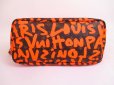 Photo5: LOUIS VUITTON Graffiti Monogram Leather Orenge Tote Bag Neverfull #4884