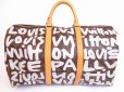 Photo2: LOUIS VUITTON Monogram Leather Graffiti White Boston Bag Keepall 50 #4885 (2)