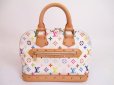 Photo1: LOUIS VUITTON Multi-color Leather White Hand Bag Alma #4887 (1)