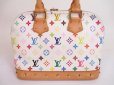 Photo2: LOUIS VUITTON Multi-color Leather White Hand Bag Alma #4887 (2)