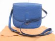 Photo1: LOUIS VUITTON Epi Leather Blue Cross-body Bag Saint Cloud GM #4888 (1)