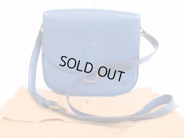 Photo1: LOUIS VUITTON Epi Leather Blue Cross-body Bag Saint Cloud GM #4888