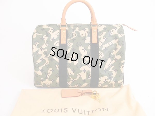 Photo1: LOUIS VUITTON Monogram Camouflage Limited Hand Bag Speedy35 Rare #4889