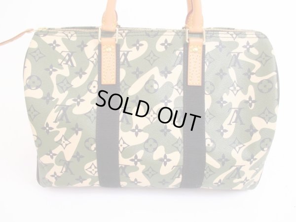 Photo2: LOUIS VUITTON Monogram Camouflage Limited Hand Bag Speedy35 Rare #4889