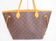 Photo2: LOUIS VUITTON Monogram Leather Brown Tote&Shoppers Bag Neverfull MM #4890 (2)