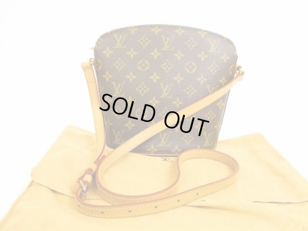 Photo1: LOUIS VUITTON Monogram Leather Brown Messenger&Cross-body Bag Drouot #4891