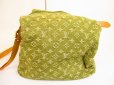 Photo2: LOUIS VUITTON Monogram Denim Khaki Shoulder Bag Baggy GM #4900 (2)