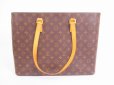 Photo1: LOUIS VUITTON Monogram Leather Brown Tote&Shoppers Bag Luco #4906 (1)